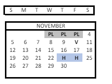 District School Academic Calendar for Cottonwood Creek Elementary for November 2023