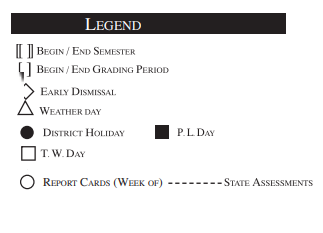 District School Academic Calendar Legend for Mcauliffe Elementary