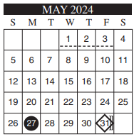 District School Academic Calendar for Mcauliffe Elementary for May 2024