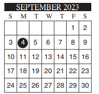 District School Academic Calendar for Gonzalez Elementary for September 2023