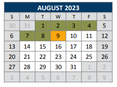 District School Academic Calendar for Herman Lawson Elementary for August 2023