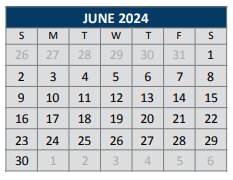 District School Academic Calendar for Albert & Iola Lee Davis Malvern El for June 2024