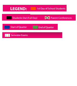 District School Academic Calendar Legend for Hickory Ridge Elementary School