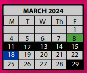 District School Academic Calendar for Hickory Ridge Elementary School for March 2024