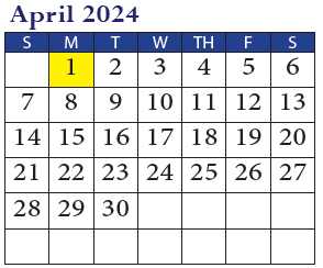 District School Academic Calendar for Parkview Elementary School for April 2024