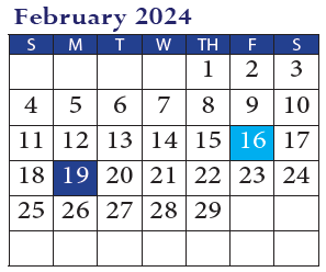 District School Academic Calendar for Parkview Elementary School for February 2024