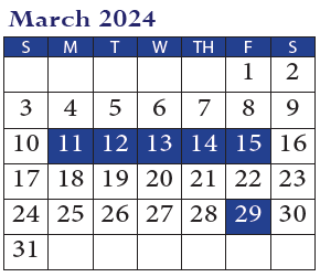 District School Academic Calendar for Parkview Elementary School for March 2024