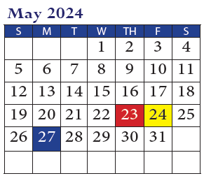 District School Academic Calendar for Parkview Elementary School for May 2024
