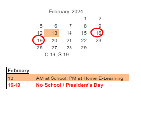 District School Academic Calendar for Jonas E Salk Elem Sch for February 2024