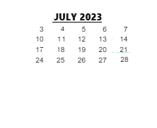 District School Academic Calendar for Jonas E Salk Elem Sch for July 2023