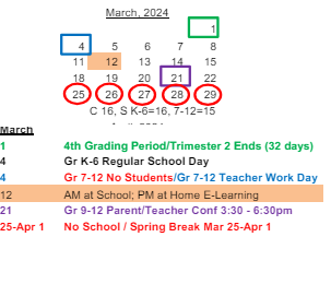 District School Academic Calendar for Jonas E Salk Elem Sch for March 2024