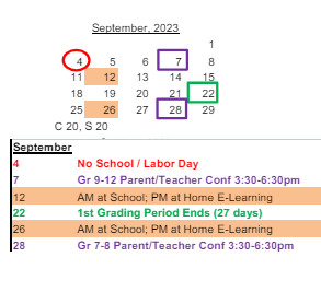District School Academic Calendar for Jonas E Salk Elem Sch for September 2023