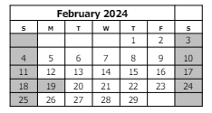 District School Academic Calendar for Orchard Mesa Middle School for February 2024