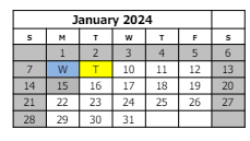 District School Academic Calendar for Appleton Elementary School for January 2024