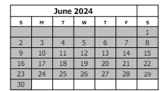 District School Academic Calendar for Mesa View Elementary School for June 2024