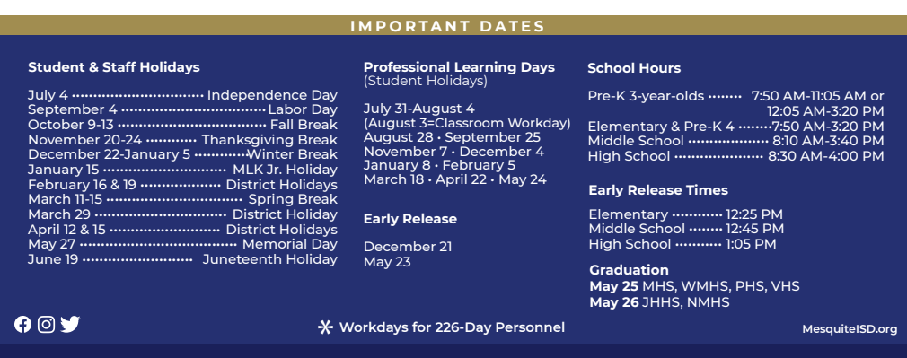 District School Academic Calendar Key for P A S S Learning Ctr