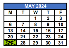 District School Academic Calendar for Earlington Heights Elementary School for May 2024