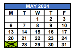 District School Academic Calendar for Redland Elementary School for May 2024