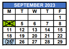 District School Academic Calendar for Coconut Grove Elementary School for September 2023