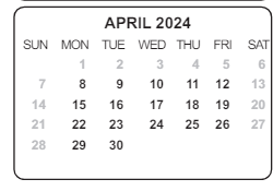District School Academic Calendar for Knapp Elementary School for April 2024