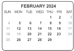 District School Academic Calendar for Knapp Elementary School for February 2024