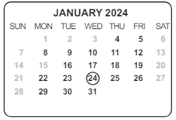 District School Academic Calendar for Knapp Elementary School for January 2024