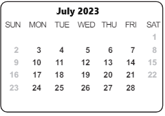 District School Academic Calendar for Knapp Elementary School for July 2023