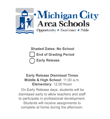 District School Academic Calendar Legend for Knapp Elementary School
