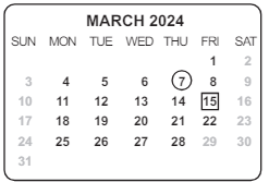 District School Academic Calendar for Knapp Elementary School for March 2024