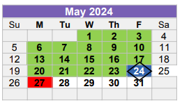 District School Academic Calendar for Goddard Junior High for May 2024