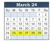 District School Academic Calendar for Benton Central Jr-sr High Sch for March 2024