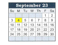 District School Academic Calendar for Benton Central Jr-sr High Sch for September 2023