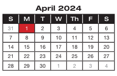 District School Academic Calendar for Longfellow Elementary for April 2024