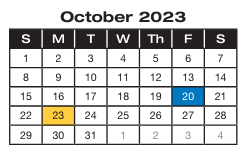 District School Academic Calendar for Longfellow Elementary for October 2023