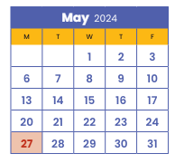 District School Academic Calendar for Green Central Park Elementary for May 2024