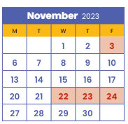District School Academic Calendar for Green Central Park Elementary for November 2023