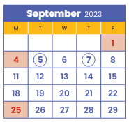 District School Academic Calendar for Dowling Elementary for September 2023