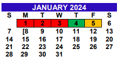 District School Academic Calendar for Bryan Elementary for January 2024