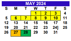 District School Academic Calendar for Cantu Elementary for May 2024
