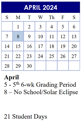 District School Academic Calendar for Arlington Heights Elementary School for April 2024