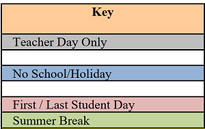 District School Academic Calendar Legend for Arlington Heights Elementary School