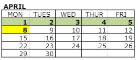 District School Academic Calendar for La Merced Intermediate for April 2024