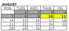 District School Academic Calendar for Montebello Intermediate for August 2023