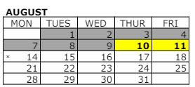 District School Academic Calendar for Bell Gardens Elementary for August 2023