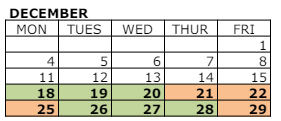 District School Academic Calendar for Montebello Intermediate for December 2023