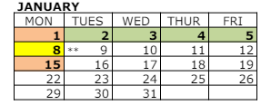 District School Academic Calendar for Montebello Intermediate for January 2024