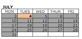 District School Academic Calendar for Montebello Intermediate for July 2023