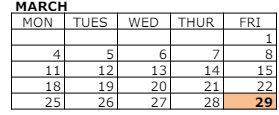 District School Academic Calendar for Suva Intermediate for March 2024