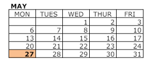 District School Academic Calendar for Montebello Intermediate for May 2024
