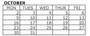 District School Academic Calendar for Montebello Park Elementary for October 2023